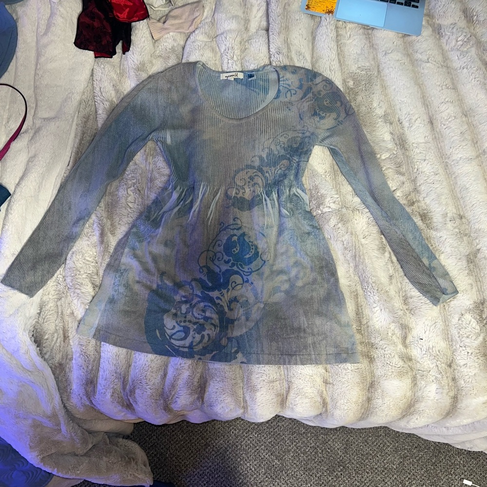Oneworld long sleeve peplum top